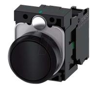 Siemens 3SU11000AB101BA0 3SU1100-0AB10-1BA0 Bouton-poussoir collerette plastique, actionneur plat noir 1 pc(s)