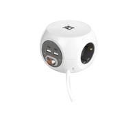 ACT AC2415 - Coupe-circuit - entrée : power CEE 7/7 - connecteurs de sortie : 3 (2 x USB, 2 x USB-C, 3 x alimentation) - 1.5 m cordon - blanc