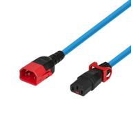 ACT C13 - C14 Dual IEC LOCK blau 1,5 m, 2 m, C13-Coppler, C14-Coppler, 250 V, 10 A