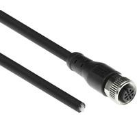 ACT Industrial Câble de capteur 5.00 mètres M12A 5 broches mâle à extrémité ouverte, câble Superflex Xtreme TPE, blindé (SC3509)