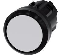 Siemens 3SU10000AA600AA0 3SU1000-0AA60-0AA0 Bouton-poussoir collerette plastique, rond bouton noir, blanc décrochage par pression 1 pc(s)