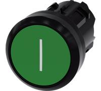 Siemens 3SU10000AB400AC0 3SU1000-0AB40-0AC0 Bouton-poussoir collerette plastique, rond bouton noir, vert 1 pc(s)