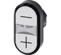 ACT00 3AB66-0AL0 - Double bouton-poussoir SIRIUS ACT, Ø 22 blanc - blanc