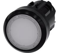 Siemens 3SU10010AB600AA0 3SU1001-0AB60-0AA0 Bouton-poussoir lumineux à rappel actionneur plat, collerette plastique blanc 1 pc(s)