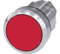 Siemens 3SU10500AB200AA0 3SU1050-0AB20-0AA0 Bouton-poussoir collerette métal, finition brillante, actionneur plat rouge 1 pc(s)