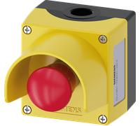 SIEMENS jaune m protection 3SU1851-0NA00-2AC2 Boîtier avec arrêt d'urgence Bouton-poussoir champignon