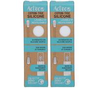 Act'eco Coton-Tige Réutilisable Silicone Blanc Bâtonnet(S) 2x1 pc(s)