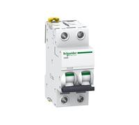 disjoncteur - schneider acti9 ic60n - 2 pôles - 10 ampères - courbe b - a9f76210