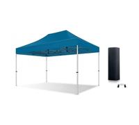 ACTIEXPRESS Barnum, Tonnelle Professionnelle 3X3 Structure en Alu 45mm Toit 450g/m² Anti-feu qualité Pro+ + Sac de Transport (Bleu, 3X4,5)