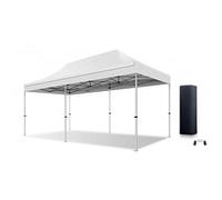 Actiexpress Tente Pliante Barnum Pliant Tonnelle Professionnelle 2x2,3X3,3x4.5,3x6,4x8 Structure en Aluminium 45mm Toit 450g/m² qualité professionelle (Blanc, 3x6)