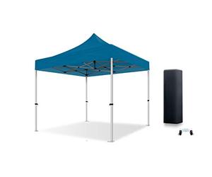 Actiexpress Tente Pliante Barnum Pliant Tonnelle Professionnelle 2x2,3X3,3x4.5,3x6,4x8 Structure en Aluminium 45mm Toit 450g/m² qualité professionelle (Bleu Azur, 3x3)