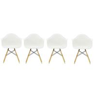 Action Eames Plastic Arm Chair DAW Chaise Set de 4 pièces Vitra - 4055737229640