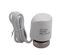 Actionneur de chauffage électrique, AC 230 V M30 x 1,5 mm, moteur thermique pour chauffage au sol, valve de radiateur, contrôle de la température normalement ouverte (fil d'aluminium)