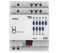 Actionneur de chauffage Theben HM 6 T KNX pour 6 circuits de chauffage avec thermostat. Servomoteurs