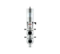 Actionneur de vanne d'inversion pneumatique à triple pince de 3 po, diamètre extérieur de 91 mm, simple effet, en acier inoxydable 304