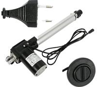 Actionneur linéaire, poussée de 6000 N, alimentation 24 V DC, finition argentée