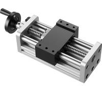 Actionneur linéaire VEVOR, course 100 mm, vis à billes, rail de guidage linéaire CNC, double axe, C7 haute précision, bloc coulissant avec roulement à billes, volant manuel, pour fraiseuses CNC-axes X
