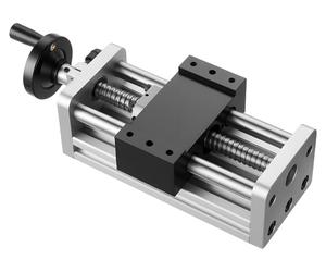Actionneur linéaire VEVOR, course 100 mm, vis à billes, rail de guidage linéaire CNC, double axe, C7 haute précision, bloc coulissant avec roulement à billes, volant manuel, pour fraiseuses CNC-axes X