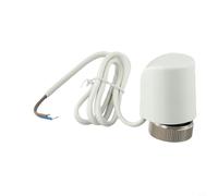 Actionneur thermique électrique AC 230 V M30 x 1,5 mm pour chauffage au sol, vanne de radiateur normalement ouverte, compatible avec les contrôleurs programmables, blanc (fil de cuivre)