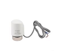 Actionneur thermique électrique M30 x 1,5 pour vanne de radiateur de chauffage au sol - Poussée 110 N - Temps d'ouverture de 3 à 5 minutes - Compatible avec contrôleur programmable - Boîtier PC blanc