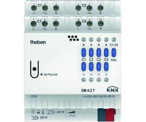 Actionneur variateur KNX Theben, quadruple, 200 W, DM4-2 T REG, 1 pièce.