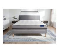 Ensemble matelas ACTIFLEX NIGHT 200x200cm RESSORTS ENSACHES 3zones de confort + sommier KIT gris