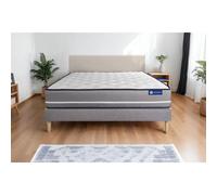 Ensemble matelas Ressorts ensaches ACTIFLEX PUR 160x200cm 3zones de confort + sommier KIT gris