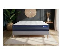 Ensemble matelas ACTIFLEX TECH 200x200 Memoire de forme Maxi epaisseur 5zones de confort + sommier KIT gris