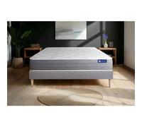 Ensemble matelas ACTILATEX DREAM Latex et memoire de forme 140x200 cm 5zones de confort + sommier KIT gris