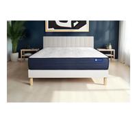 Ensemble matelas ACTILATEX LIFE 140x200 Latex et Memoire de forme 5zones de confort + sommier KIT blanc