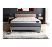 Ensemble matelas ACTILATEX PLUS 120x200 Latex+Memoire de forme Maxi epaisseur 7zones de confort + sommier KIT gris