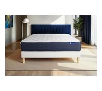 Ensemble matelas Latex et Memoire de forme ACTILATEX SLEEP 80x200 5zones de confort + sommier KIT blanc