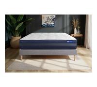 Ensemble matelas ACTILATEX TECH 160x200 Memoire de forme Maxi epaisseur 5zones de confort + sommier KIT gris