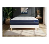 Ensemble matelas ACTILATEX TECH 90x190 Memoire de forme Maxi epaisseur 5zones de confort + sommier KIT blanc
