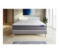 Ensemble matelas Latex+Memoire de forme ACTILATEX ZEN 90x190 Maxi epaisseur 7zones de confort + sommier KIT gris