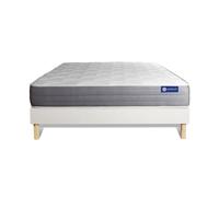Actisom Ensemble matelas et sommier ACTIMEMO DREAM mémoire de forme 120x200 cm 5 zones KIT blanc