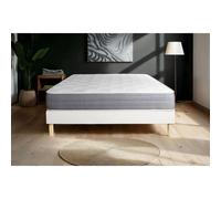 Ensemble matelas ACTIMEMO DREAM memoire de forme 140x190 cm 5zones de confort + sommier KIT blanc