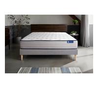 Ensemble matelas Memoire de forme ACTIMEMO FORM 140x200 cm 5zones de confort + sommier KIT gris