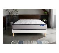 Ensemble matelas Memoire de forme ACTIMEMO FORM 180x200 cm 5zones de confort + sommier KIT blanc