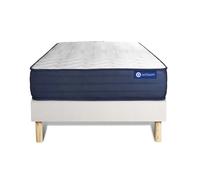 Ensemble matelas ACTIMEMO LIFE 80x200 Memoire de forme 5zones de confort + sommier KIT blanc