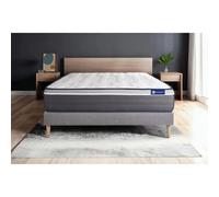 Ensemble matelas ACTIMEMO PLUS 120x200 Memoire de forme Maxi epaisseur 7zones de confort + sommier KIT gris