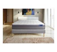 Ensemble matelas Memoire de forme ACTIMEMO ZEN 120x200 Maxi epaisseur 7zones de confort + sommier KIT gris