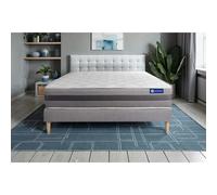 Ensemble matelas ACTIFLEX RELAX Ressorts ensaches + memoire de forme 140x200 Max epaisseur 5zones confort + sommier KIT gris