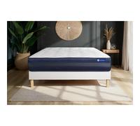 Ensemble matelas ACTIFLEX TECH 90x200 Memoire de forme Maxi epaisseur 5zones de confort + sommier KIT blanc