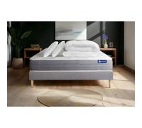 Pack prêt a dormir matelas ACTILATEX DREAM Latex et memoire de forme 140x200 cm + sommier KIT gris + 2 oreillers + couette