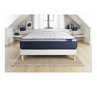 Ensemble matelas Ressorts ensaches+Memoire de forme ACTIFLEX MAX 180x200 cm Maxi epaisseur 7zones confort + sommier KIT blanc