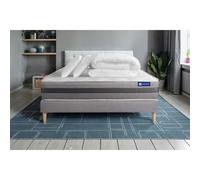 Pack prêt a dormir matelas ACTILATEX RELAX Latex et memoire de forme 180x200 cm + sommier KIT gris + 2 oreillers + couette