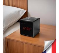 Active Media Concept Horloge Radio réveil Enceinte Bluetooth caméra cachée WiFi UHD 2K Infrarouge Invisible détection de Mouvement avec 128 Go