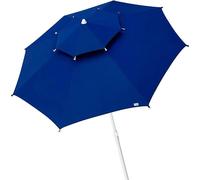 Active Octogonale Parasol Avec Tige Métallique Double Toit Et Protection Uv30 280 Cm Bleu Bleu One Size