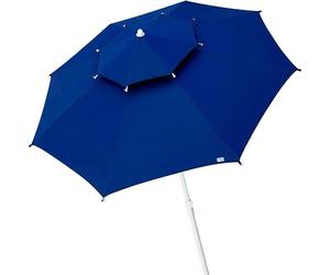 Active Octogonale Parasol Avec Tige Métallique Double Toit Et Protection Uv30 280 Cm Bleu Bleu One Size